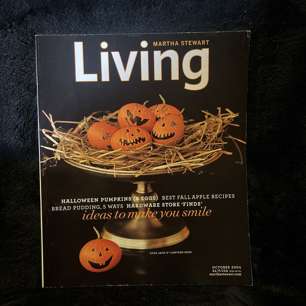 Martha Stewart Living Magazine October 2004 Ideas to Make You Smile Pumpkins